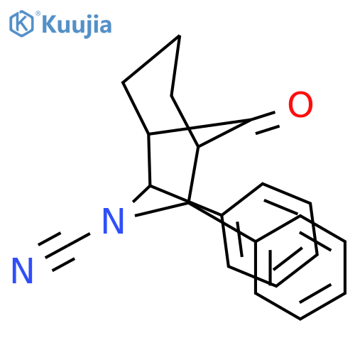 9-Oxo-2,4-diphenyl-3-azabicyclo[3.3.1]nonane-3-carbonitrile structure
