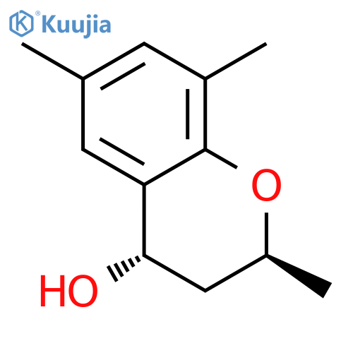 2H-1-Benzopyran-4-ol, 3,4-dihydro-2,6,8-trimethyl-, trans- structure