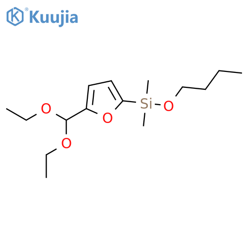 Silane, butoxy[5-(diethoxymethyl)-2-furanyl]dimethyl- structure