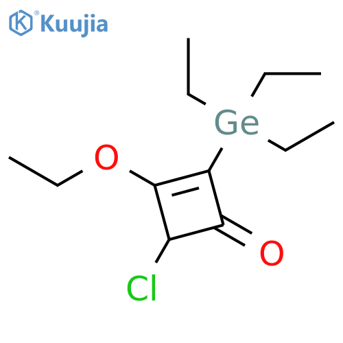 2-Cyclobuten-1-one, 4-chloro-3-ethoxy-2-(triethylgermyl)- structure