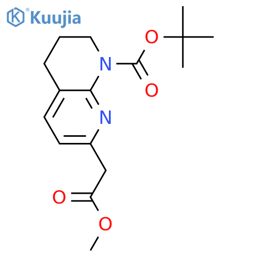 (8-Boc-5,6,7,8-Tetrahydro-1,8Naphthyridin-2-Yl)-Acetic Acid Methyl Ester structure