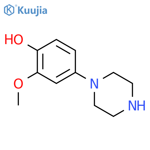 2-Methoxy-4-piperazin-1-yl-phenol structure
