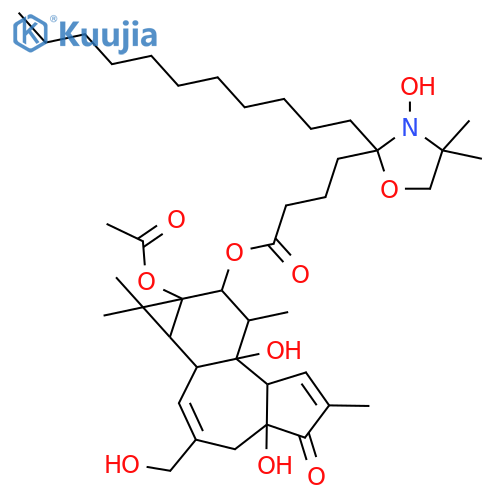 [2-(4-{[9a-(acetyloxy)-4a,7b-dihydroxy-3-(hydroxymethyl)-1,1,6,8-tetramethyl-5-oxo-1a,1b,4,4a,5,7a,7b,8,9,9a-decahydro-1H-cyclopropa[3,4]benzo[1,2-e]azulen-9-yl]oxy}-4-oxobutyl)-4,4-dimethyl-2-undecyl-1,3-oxazolidin-3-yl]oxidanyl structure