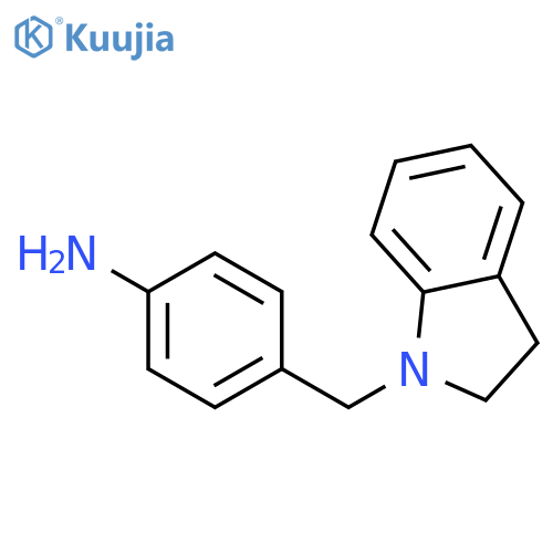 4-(2,3-dihydro-1H-indol-1-ylmethyl)aniline structure