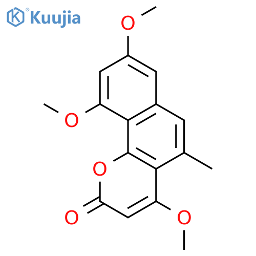 2H-Naphtho[1,2-b]pyran-2-one, 4,8,10-trimethoxy-5-methyl- structure