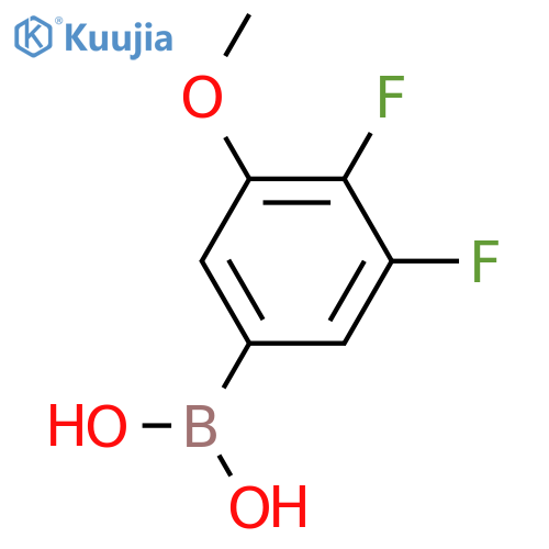(3,4-difluoro-5-methoxy-phenyl)boronic acid structure