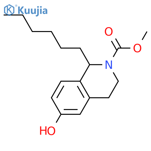 2(1H)-Isoquinolinecarboxylic acid, 1-hexyl-3,4-dihydro-6-hydroxy-,methyl ester structure