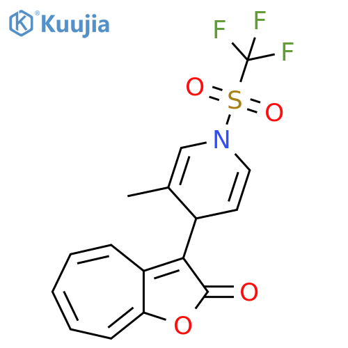 2H-Cyclohepta[b]furan-2-one,3-[1,4-dihydro-3-methyl-1-[(trifluoromethyl)sulfonyl]-4-pyridinyl]- structure