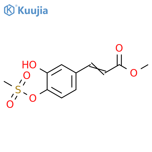 2-Propenoic acid, 3-[3-hydroxy-4-[(methylsulfonyl)oxy]phenyl]-, methylester structure