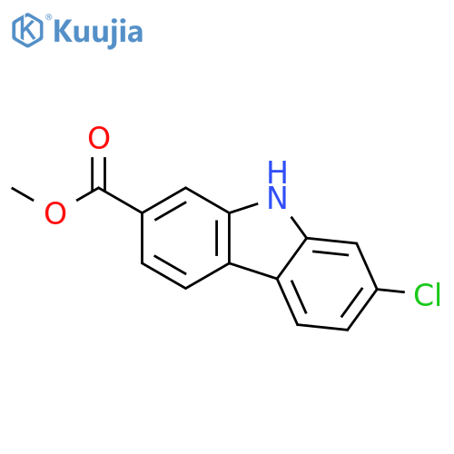 9H-Carbazole-2-carboxylic acid, 7-chloro-, methyl ester structure