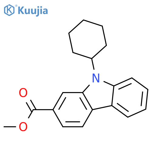 9H-Carbazole-2-carboxylic acid, 9-cyclohexyl-, methyl ester structure