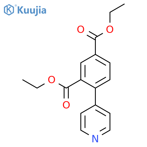 1,3-Benzenedicarboxylic acid, 4-(4-pyridinyl)-, 1,3-diethyl ester structure