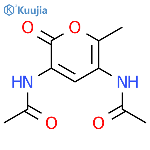 Acetamide, N-[3-(acetylamino)-6-methyl-2-oxo-2H-pyran-5-yl]- structure