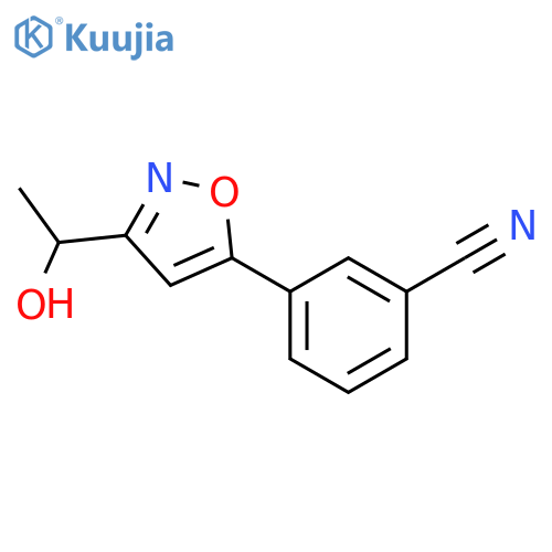 3-[3-(1-hydroxyethyl)isoxazol-5-yl]benzonitrile structure