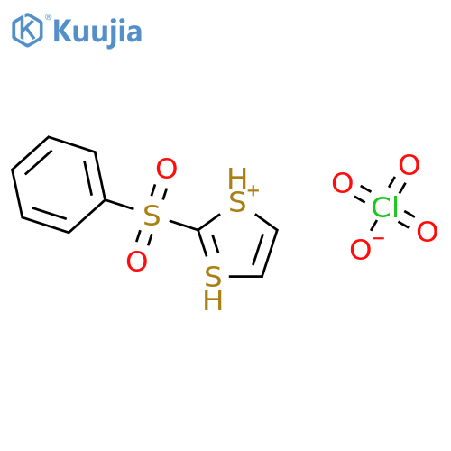 1,3-Dithiol-1-ium, 2-(phenylsulfonyl)-, perchlorate structure