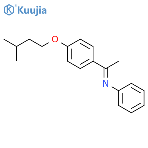 Benzenamine, N-[1-[4-(3-methylbutoxy)phenyl]ethylidene]- structure