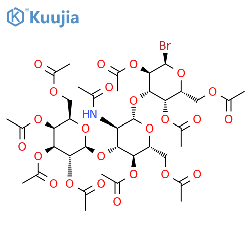a-D-Galactopyranosyl bromide,O-2,3,4,6-tetra-O-acetyl-b-D-galactopyranosyl-(1&reg;3)-O-4,6-di-O-acetyl-2-(acetylamino)-2-deoxy-b-D-glucopyranosyl-(1&reg;3)-, 2,4,6-triacetate structure