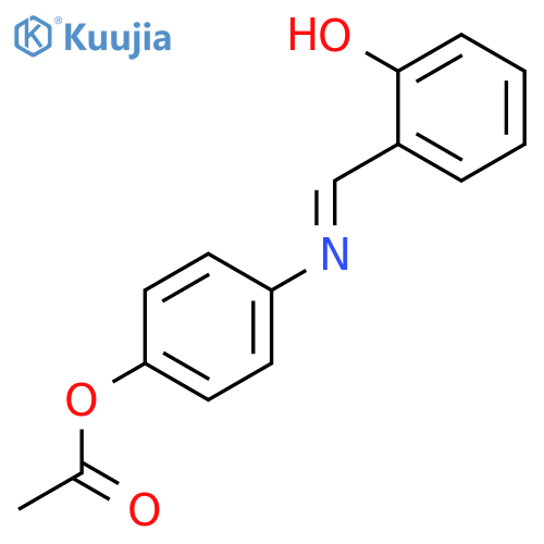 Phenol, 2-[[[4-(acetyloxy)phenyl]imino]methyl]- structure