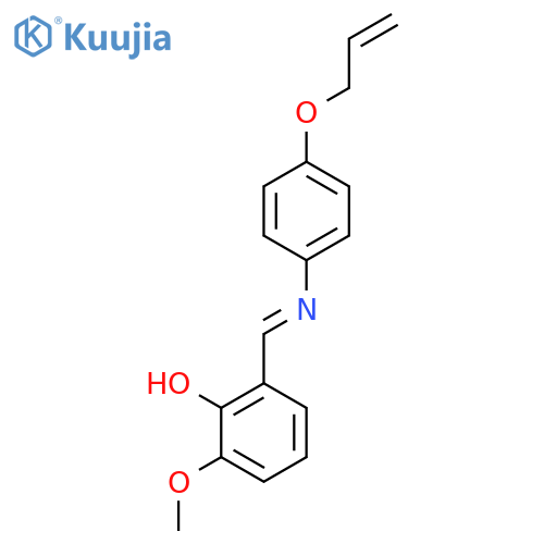 Phenol, 2-methoxy-6-[[[4-(2-propenyloxy)phenyl]imino]methyl]- structure
