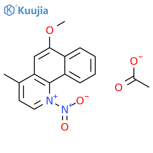 Benzo[h]quinolinium, 6-methoxy-4-methyl-1-nitro-, acetate structure