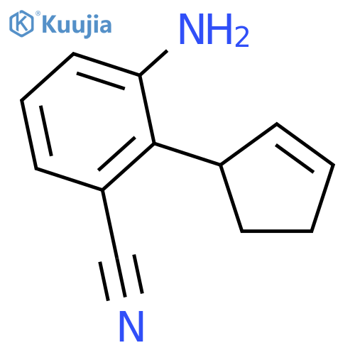 Benzonitrile, 3-amino-2-(2-cyclopenten-1-yl)- structure