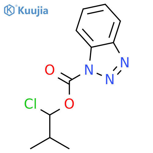 1H-Benzotriazole-1-carboxylic acid, 1-chloro-2-methylpropyl ester structure
