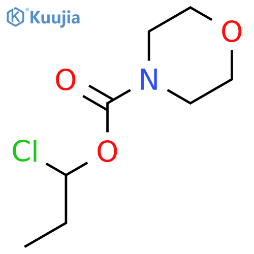 4-Morpholinecarboxylic acid, 1-chloropropyl ester structure