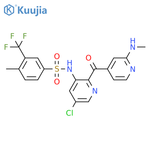 Benzenesulfonamide,N-[5-chloro-2-[[2-(methylamino)-4-pyridinyl]carbonyl]-3-pyridinyl]-4-methyl-3-(trifluoromethyl)- structure