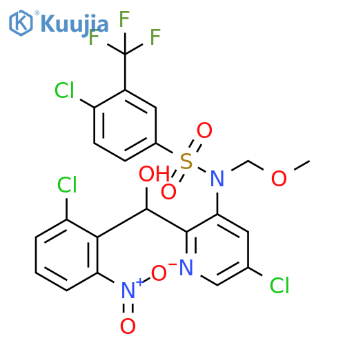Benzenesulfonamide,4-chloro-N-[5-chloro-2-[(2-chloro-6-nitrophenyl)hydroxymethyl]-3-pyridinyl]-N-(methoxymethyl)-3-(trifluoromethyl)- structure