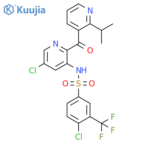 Benzenesulfonamide,4-chloro-N-[5-chloro-2-[[2-(1-methylethyl)-3-pyridinyl]carbonyl]-3-pyridinyl]-3-(trifluoromethyl)- structure