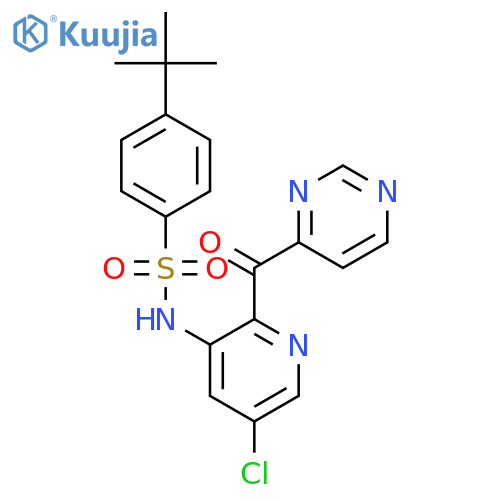 Benzenesulfonamide,N-[5-chloro-2-(4-pyrimidinylcarbonyl)-3-pyridinyl]-4-(1,1-dimethylethyl)- structure
