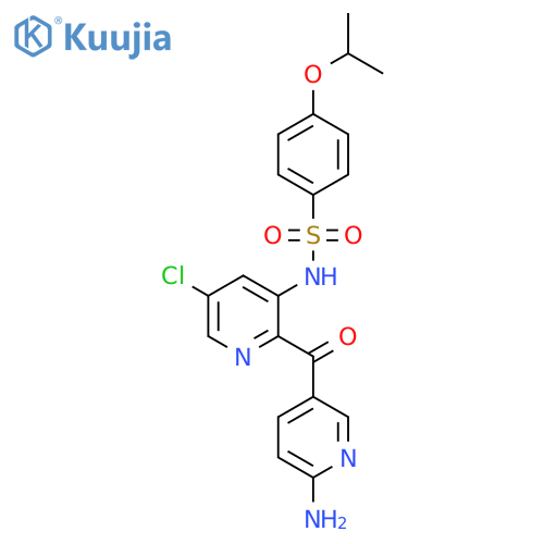 Benzenesulfonamide,N-[2-[(6-amino-3-pyridinyl)carbonyl]-5-chloro-3-pyridinyl]-4-(1-methylethoxy)- structure