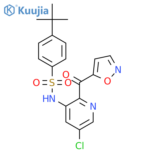 Benzenesulfonamide,N-[5-chloro-2-(5-isoxazolylcarbonyl)-3-pyridinyl]-4-(1,1-dimethylethyl)- structure