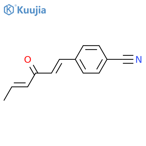 Benzonitrile, 4-[(1E,4E)-3-oxo-1,4-hexadien-1-yl]- structure