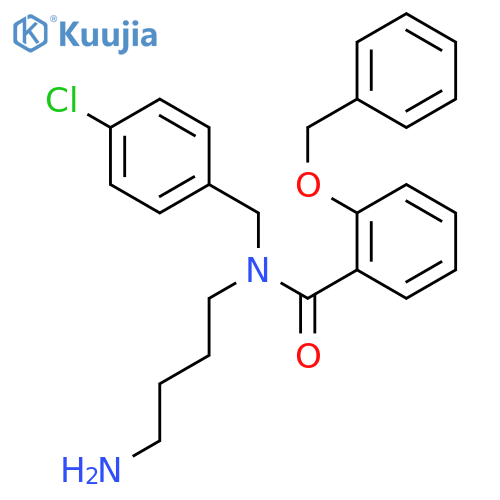 Benzamide,N-(4-aminobutyl)-N-[(4-chlorophenyl)methyl]-2-(phenylmethoxy)- structure