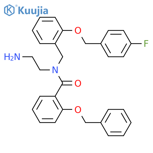 Benzamide,N-(2-aminoethyl)-N-[[2-[(4-fluorophenyl)methoxy]phenyl]methyl]-2-(phenylmethoxy)- structure