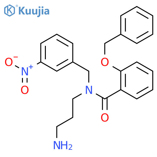 Benzamide,N-(3-aminopropyl)-N-[(3-nitrophenyl)methyl]-2-(phenylmethoxy)- structure