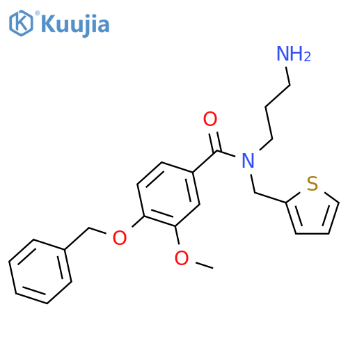 Benzamide,N-(3-aminopropyl)-3-methoxy-4-(phenylmethoxy)-N-(2-thienylmethyl)- structure