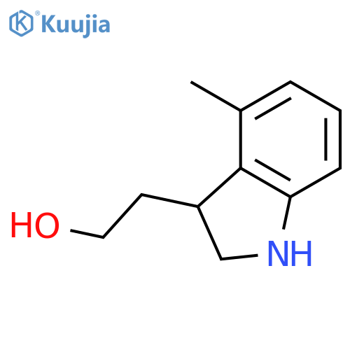 2,3-dihydro-4-methyl-1H-Indole-3-ethanol structure