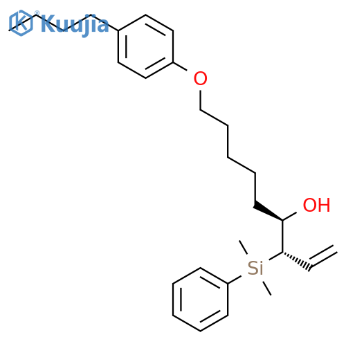 1-Nonen-4-ol, 9-(4-butylphenoxy)-3-(dimethylphenylsilyl)-, (3S,4R)- structure