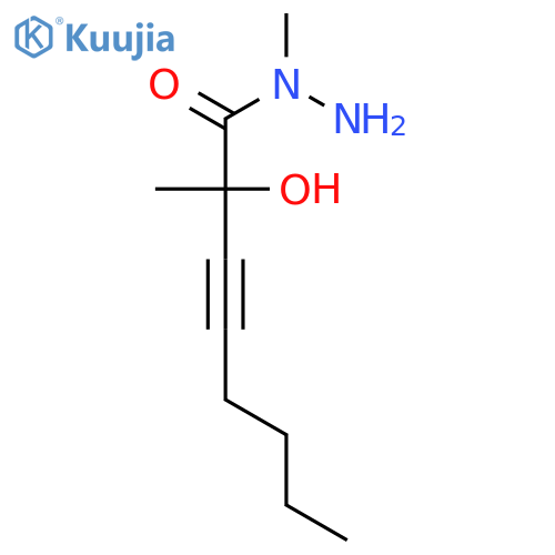 3-Octynoic acid, 2-hydroxy-2-methyl-, 1-methylhydrazide structure