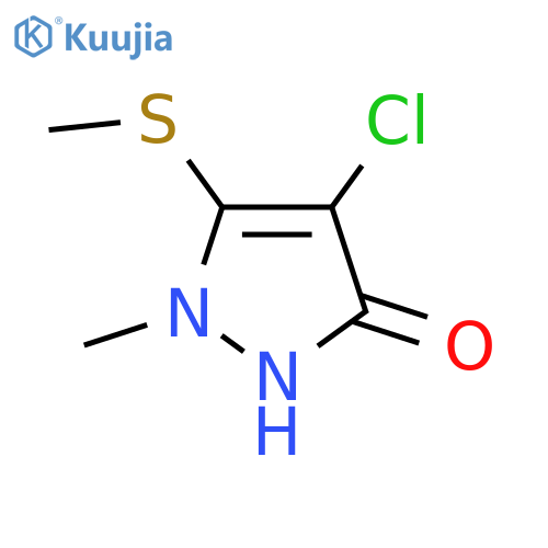 3H-Pyrazol-3-one, 4-chloro-1,2-dihydro-1-methyl-5-(methylthio)- structure