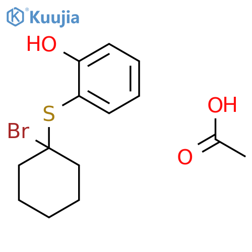 Phenol, 2-[(1-bromocyclohexyl)thio]-, acetate structure