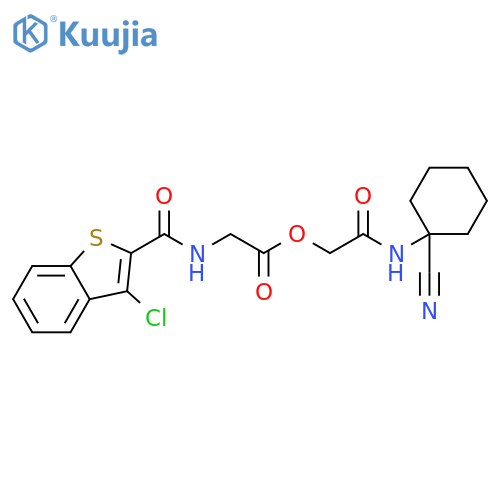 N-[(3-Chlorobenzo[b]thien-2-yl)carbonyl]glycine 2-[(1-cyanocyclohexyl)amino]-2-oxoethyl ester structure