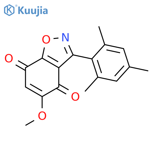 1,2-Benzisoxazole-4,7-dione, 5-methoxy-3-(2,4,6-trimethylphenyl)- structure