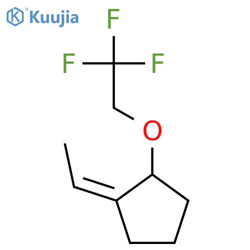 Cyclopentane, 1-ethylidene-2-(2,2,2-trifluoroethoxy)-, (Z)- structure