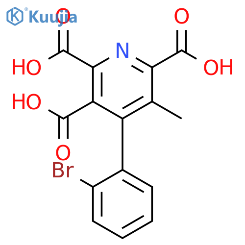 2,3,6-Pyridinetricarboxylic acid, 4-(2-bromophenyl)-5-methyl- structure