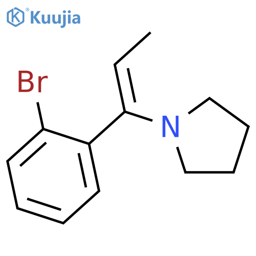 Pyrrolidine, 1-[1-(2-bromophenyl)-1-propenyl]- structure