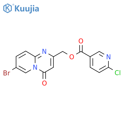 {7-bromo-4-oxo-4H-pyrido[1,2-a]pyrimidin-2-yl}methyl 6-chloropyridine-3-carboxylate structure