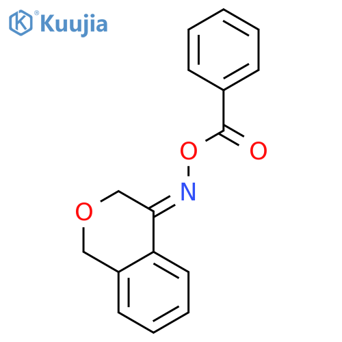 1H-2-Benzopyran-4(3H)-one, O-benzoyloxime structure